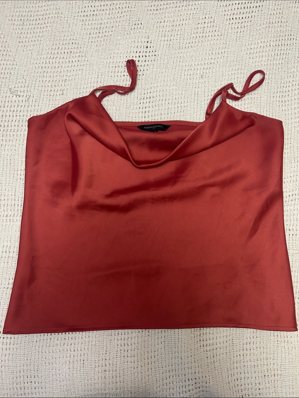 Banana Republic Satin Cowl Neck Camisole - Brick Red